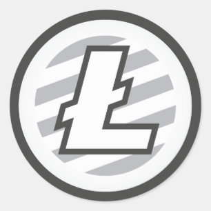 Autocollant rond de logo de Litecoin