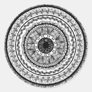 Autocollant rond de "vanité" de Zendala