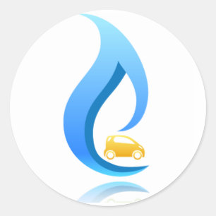 Autocollant rond de voiture CNG