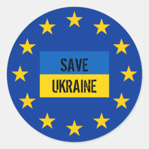 autocollant rond d'europe ukraine
