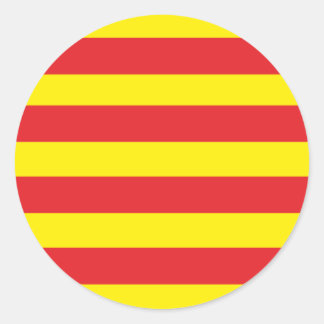 Autocollant Rond Drapeau Catalan "Serenya"