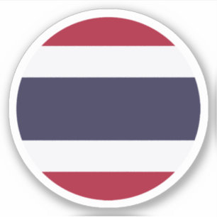 Autocollant Rond Drapeau de Thaïlande