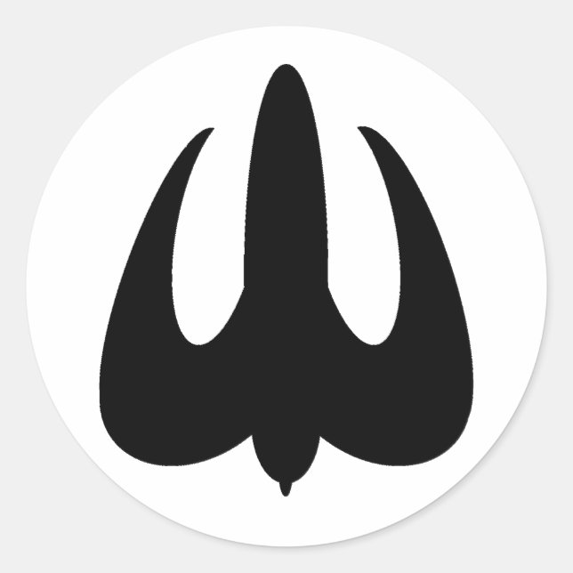 Autocollant rond du logo FA noir (Devant)