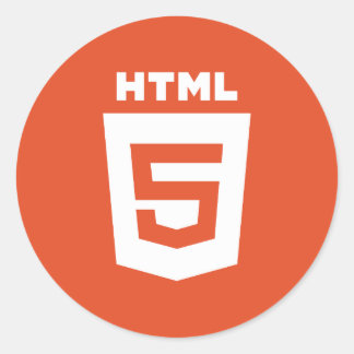 Autocollant rond du logo HTML 5