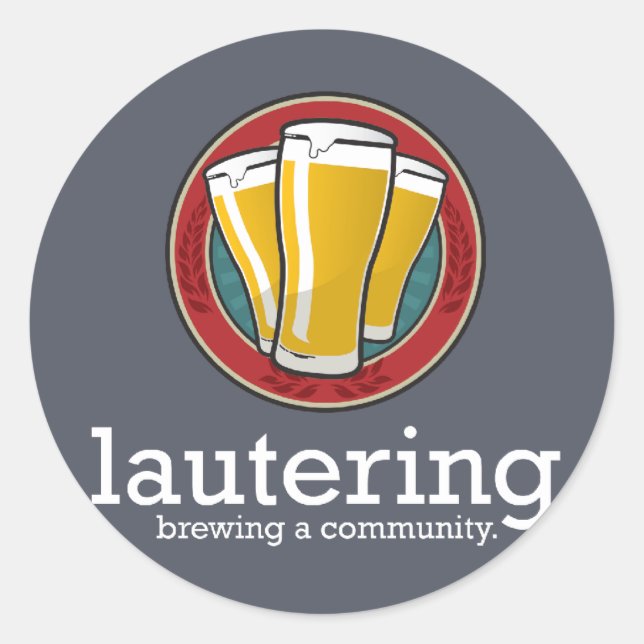 Autocollant rond - feuille (Devant)