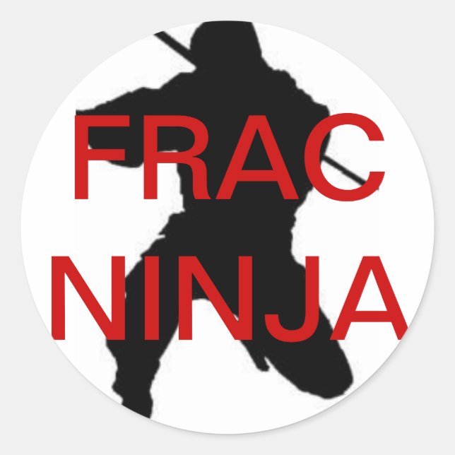 autocollant rond frac ninja (Devant)
