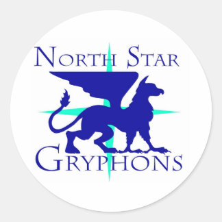 Autocollant rond Griffins North Star