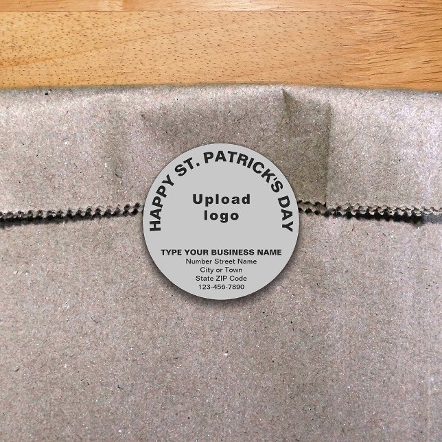 Autocollant rond gris de la Saint-Patrick pour ent (Créateur téléchargé)