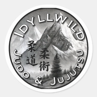Autocollant rond Idyllwild Judo et Jujutsu