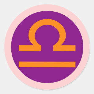 Autocollant rond Libra