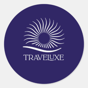 Autocollant rond Logo Traveluxe