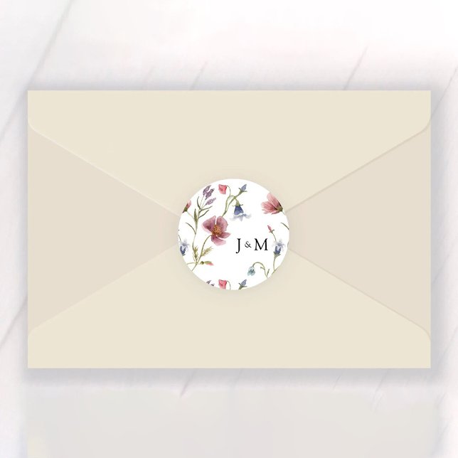 Autocollant rond Mariage classique (Créateur téléchargé)