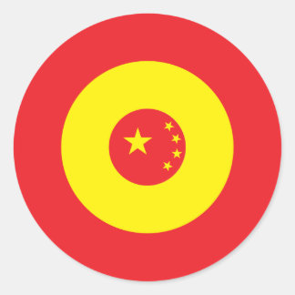 Autocollant rond mod chinois 3