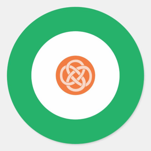 Autocollant rond mod irlandais 1 (Devant)