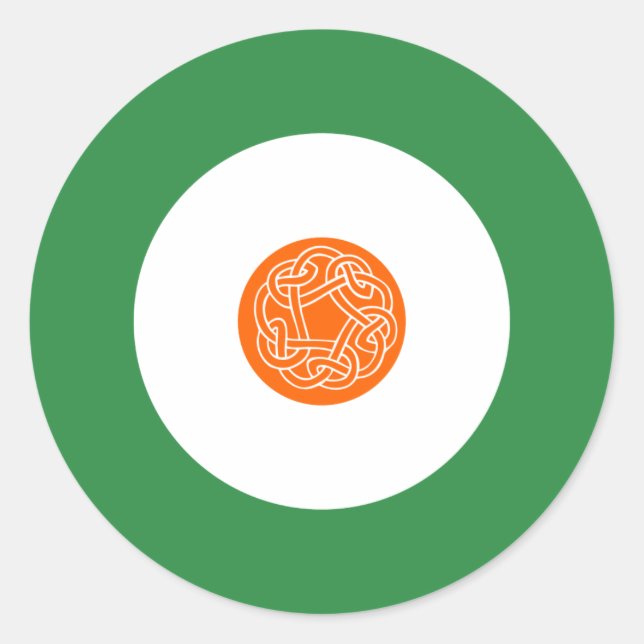 Autocollant rond mod irlandais 2 (Devant)