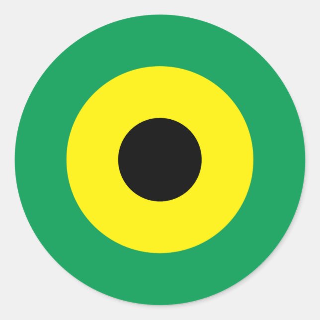 Autocollant rond mod jamaïcain 2 (Devant)