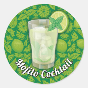 Autocollant rond Mojito Classique