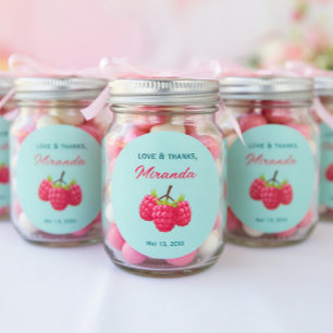 Autocollant Rond Personnalisé "Amour et Merci" ave