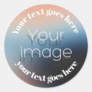 Autocollant rond personnalisé avec photo et texte 