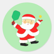 Autocollant rond Pickleball Christmas Classic