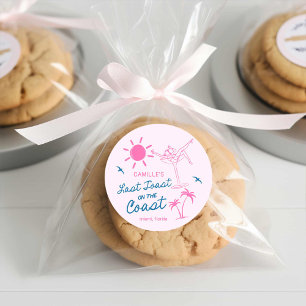 Autocollant rond pour le dernier toast de weekend 