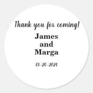 Autocollant rond simple et classique