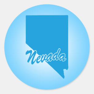 Autocollant rond standard State Nevada