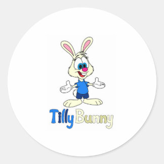 Autocollant rond Tilly Bunny