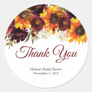 Autocollant Rond Tomber Amoureux