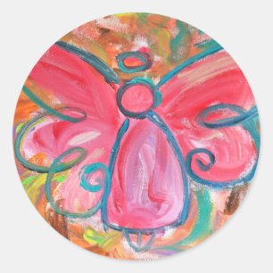 Autocollant rose d'ange