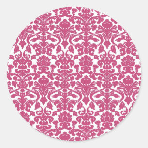 Autocollant rose de carte de fuchsia floral