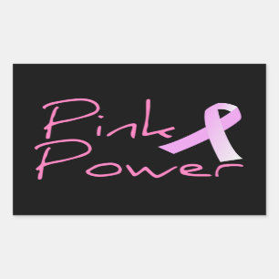 Autocollant rose de conscience de cancer du sein