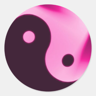 Autocollant rose de yang de Yin