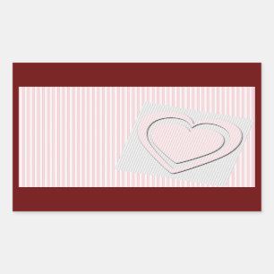 Autocollant rose du coeur #2 d'amour