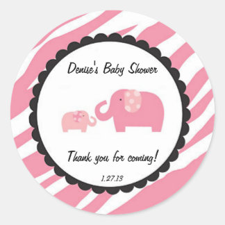 Autocollant rose Safari Elephant