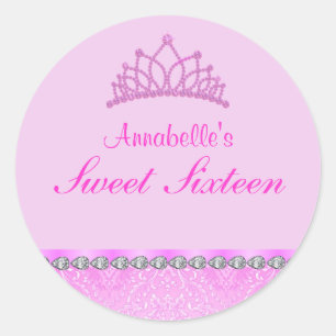 Autocollant rose Tiara Sweet16