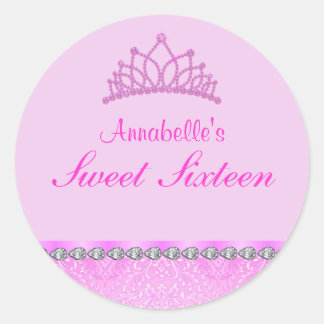 Autocollant rose Tiara Sweet16