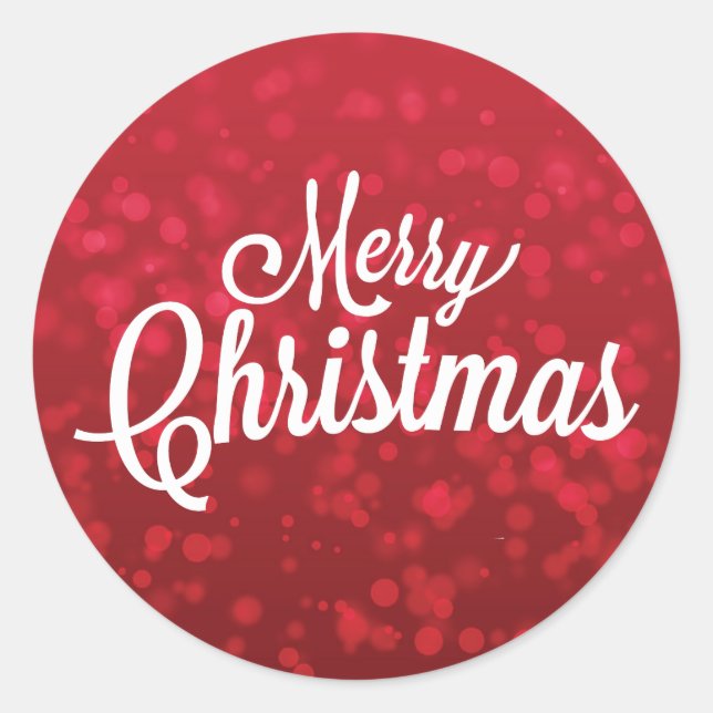Autocollant rouge de Noël (Devant)