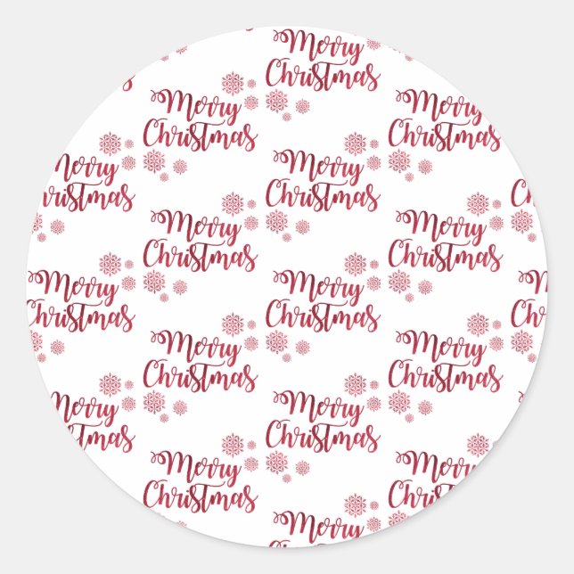 Autocollant rouge de Noël (Devant)