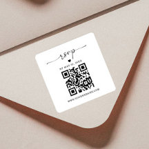 Autocollant RSVP Code QR | Étiquette de retour car