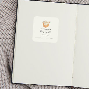 Autocollant Rustic Autumn Baby shower