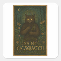 Autocollant Saint Catsquatch WV Forêt Créature Lég