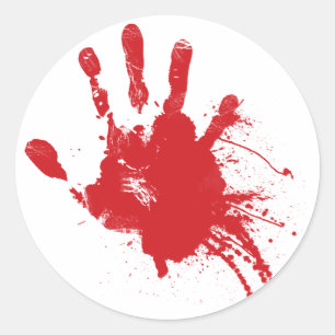 Autocollant sanglant de Handprint
