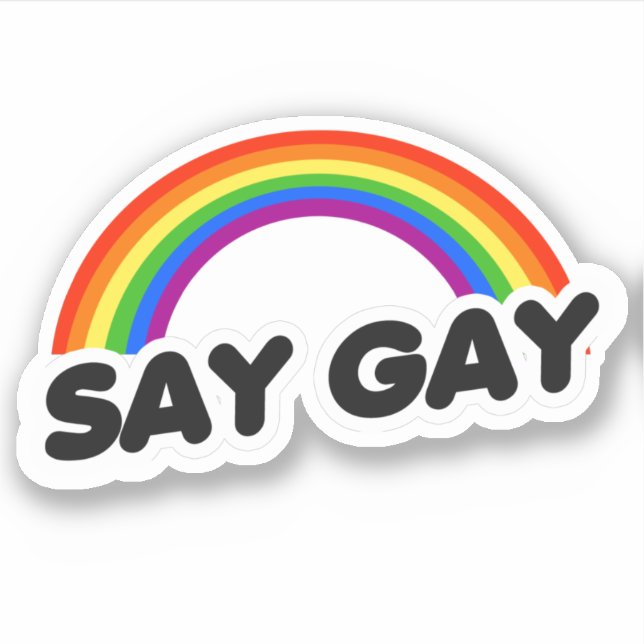 Autocollant Say Gay (Devant)