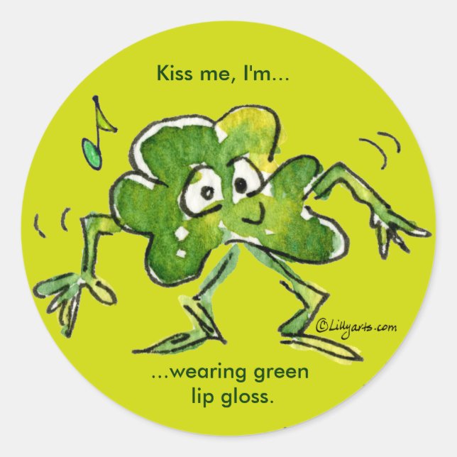 Autocollant Shamrock irlandais n rouleau 04 (Devant)