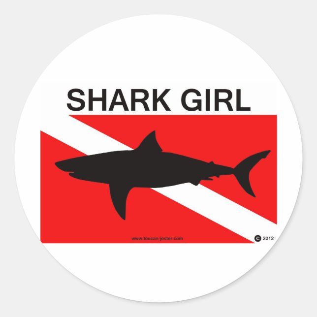 Autocollant Shark Girl (Devant)