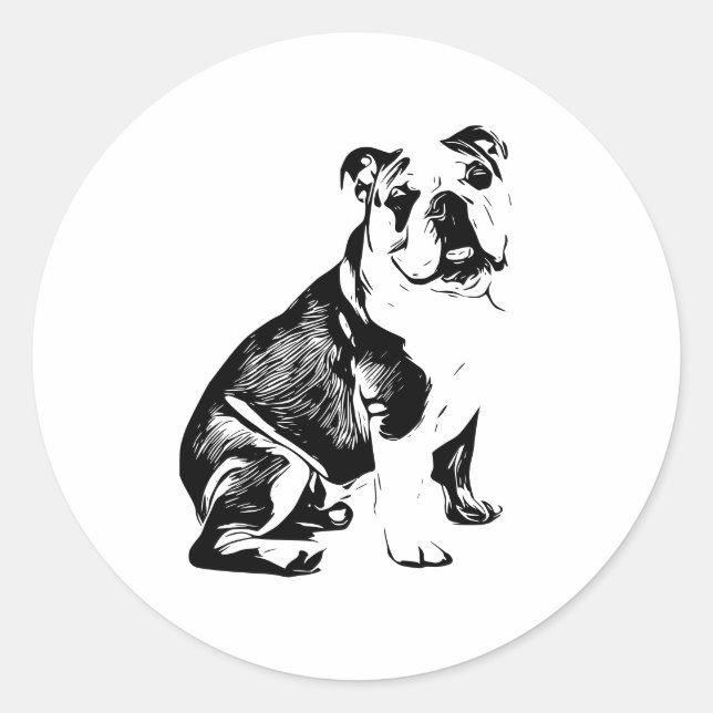 Autocollant Silhouette Bulldog (Devant)