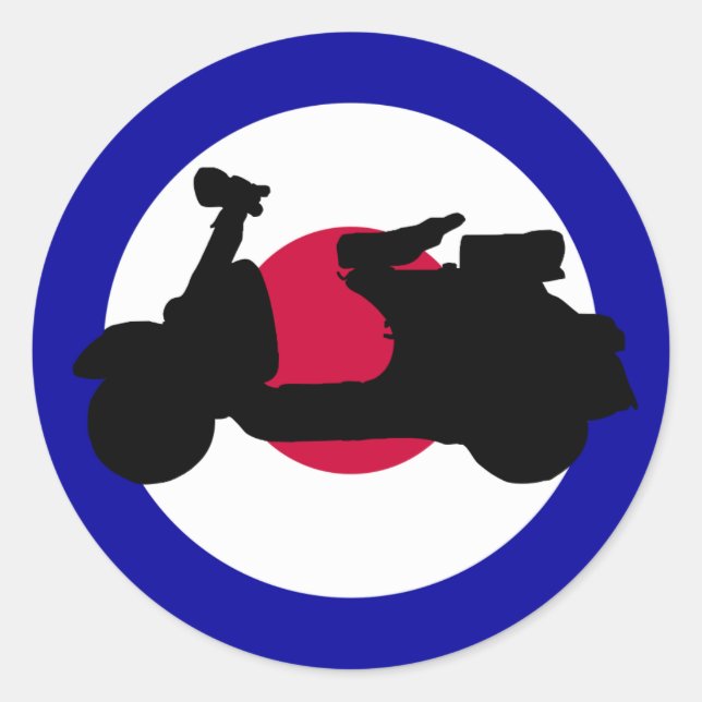 Autocollant Silhouette pour scooter cible Mod (Devant)