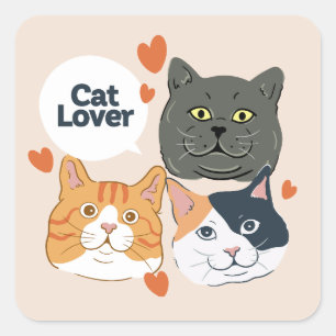 Autocollant Simple Amateur de Chat papa de chat