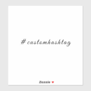 Autocollant Social Hashtag Minimaliste Moderne